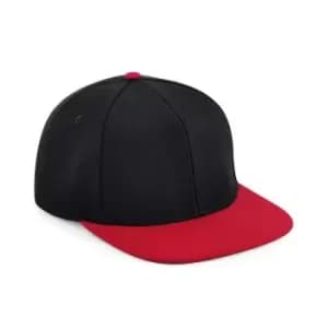 Beechfield Unisex Adult Snapback Cap (One Size) (Black/Red)