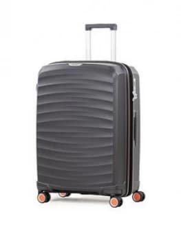Rock Luggage Sunwave NT55801 8 Wheel Medium Charcoal Suitcase