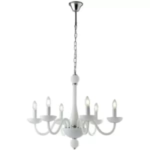 Fan Europe ALFIERE 6 Light Chandeliers White 74x59cm
