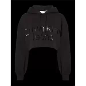 Calvin Klein Jeans Shiny Institutional Hoodie - Black