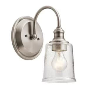 Waverly 1 Light Wall Light, Classic Pewter, E27
