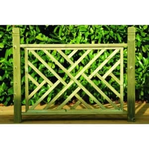 Wickes Contemporary Wooden Deck Panel - Light Green 760mm x 1.13m
