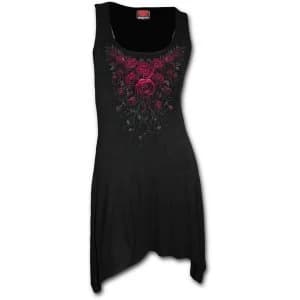 Blood Rose Womens Large Goth Bottom Camisole Dress - Black