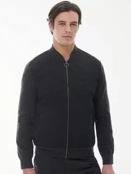 Barbour Essential Box Quilt Zip Through Jacket - Dark Grey, Size S, Men