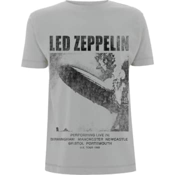 Led Zeppelin - UK Tour '69 LZ1. Unisex Large T-Shirt - Grey