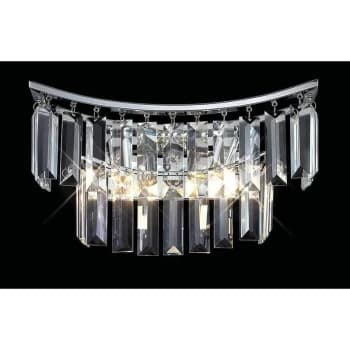 Gianni wall light 2 bulbs polished chrome / crystal