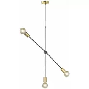 Wofi - Sara Pendant Light 2 Black - Black Gold