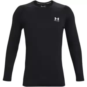 Under Armour Fitted Long Sleeve T Shirt Mens - Black