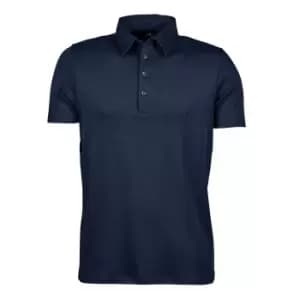 Tee Jays Mens Pima Short Sleeve Cotton Polo Shirt (3XL) (Navy Blue)