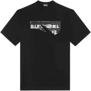 Diesel Peel-Off T-Shirt - Black