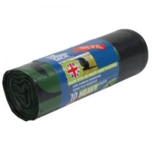 The Green Sack heavy duty sacks Black 940 x 710 mm h x w 15 kg capacity roll of 10