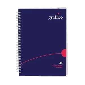 Graffico Hard Cover Wirebound Notebook 160 Pages A5 500-0511