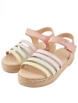 Monsoon Girls Rainbow Espadrille Sandal - Multi