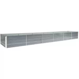 Garden Raised Bed Galvanised Steel 480x80x45cm Grey Vidaxl Grey