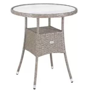 Rattan Bistro Table Cream 60cm