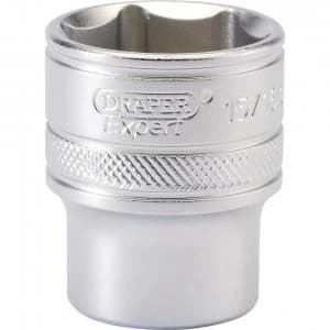 Draper 1/2" Drive Satin Finish Hexagon Socket Imperial 1/2" 15/16"