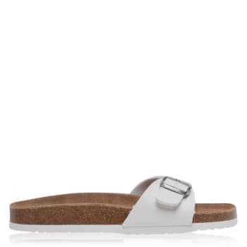 Linea Cork Sliders - White