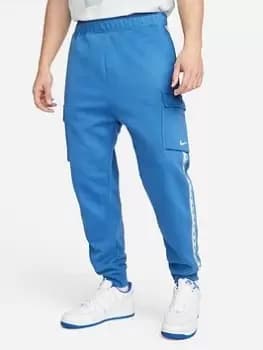 Nike NSW Repeat Fleece Cargo Pants - Blue Size S, Men