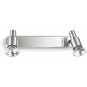 Nickel wall light SLEM 2 bulbs