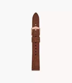 Fossil Women 16mm Brown Croco Eco Leather Strap