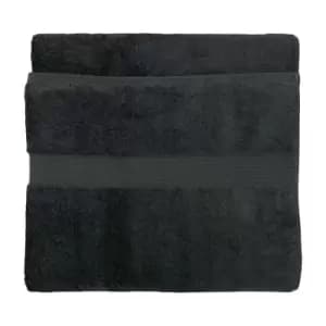 Paoletti Cleopatra Egyptian Combed Cotton Bath Towel Charcoal