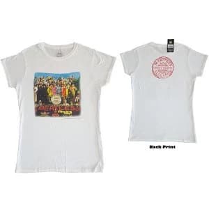 The Beatles - Sgt Pepper Womens XX-Large T-Shirt - White