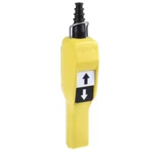 Schneider Electric 2 Button Push Button Pendant Station - NO/NC, Harmony XACA, 2 Cutouts, Black, White, Down Arrow, Up