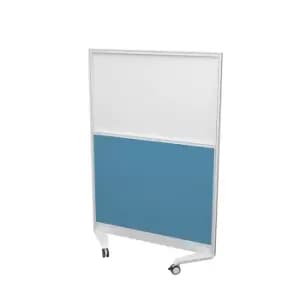Mobile Type 3 Half Glazed Screen White Frame - 1000W X 1500H Band 1