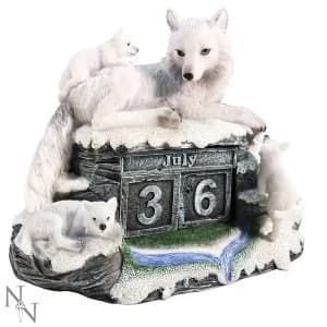 Mothers Watch Wolf Statue Calendar