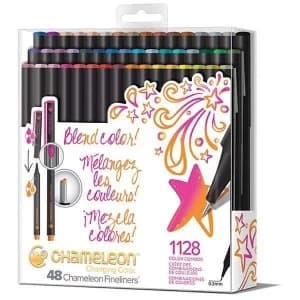Chameleon Fineliner Pen Set Brilliant Colors Set of 48