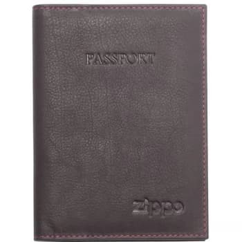 Zippo Brown Leather Passport Holder (10 x 14 x 1cm)