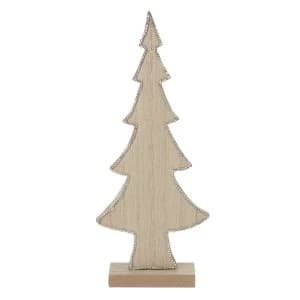Wooden Tree With Glitter Edge Decoration