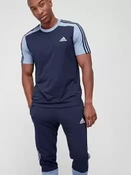 adidas Melange T-Shirt - Navy Size M Men