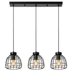 Lucide FILOX - Bar Pendant Light - 3xE27 - Black