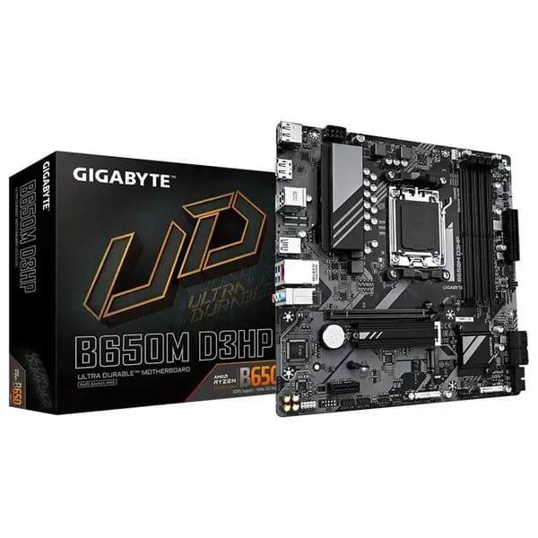 Gigabyte Gigabyte B650M D3HP DDR5 Motherboard, AMD Socket AM5, Micro ATX, 1x PCIe 4.0 x16, 1x PCIe 3.0 x1, 2x M.2 2280 PCIe 4.0, Realtek 2.5GbE LAN, H
