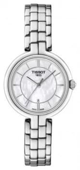 Tissot Womens Flamingo Stainless Steel Mother Of Pearl Dial Watch