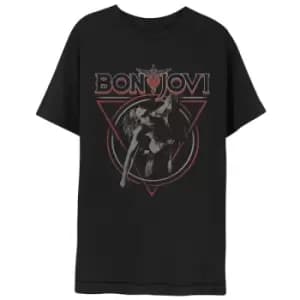 Bon Jovi - Triangle Overlap Unisex XX-Large T-Shirt - Black