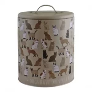 Cat Print Storage Tin, 22cm