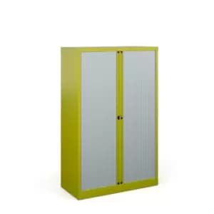 Bisley Systems Storage Medium Tambour Cupboard 1570mm High - Goose Grey