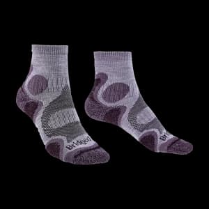 Bridgedale TRAIL SPORT Lightweight T2 Merino Cool Comfort Womens - Large Heather / Damson