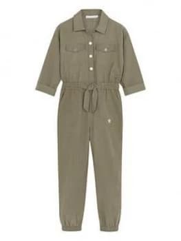Mintie by Mint Velvet Girls Jumpsuit - Khaki, Size 7-8 Years, Women