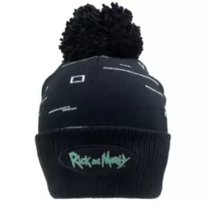 Rick And Morty - Pixel Print (Beanie Pom) One Size