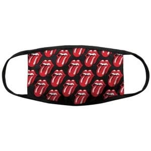 The Rolling Stones - Tongue Repeat Face Mask - Black