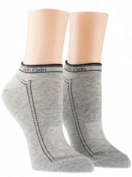 Calvin Klein Waistband logo 2 pair pack trainer socks Grey