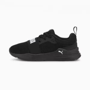 PUMA Wired Run Kids Trainers, Black/White Size 10 Shoes