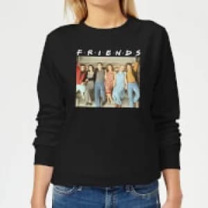 Friends Retro Character Shot Womens Sweatshirt - Black