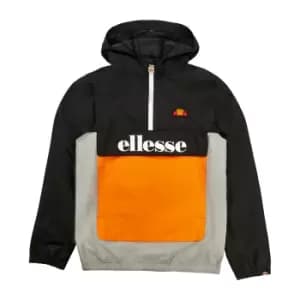 Colour Block Hooded Windbreaker with Embroidered Logo