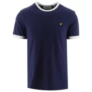 Lyle and Scott Navy Ringer T-Shirt