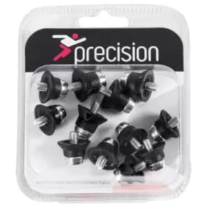 Precision Super Pro Football Boot Studs Set (One Size) (Black/Silver)