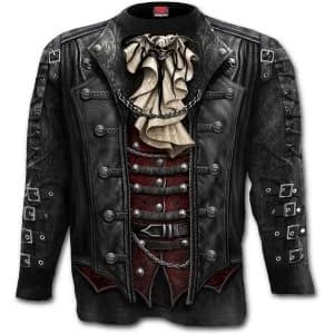 Goth Wrap Allover Mens 3XL Long Sleeve T-Shirt - Black